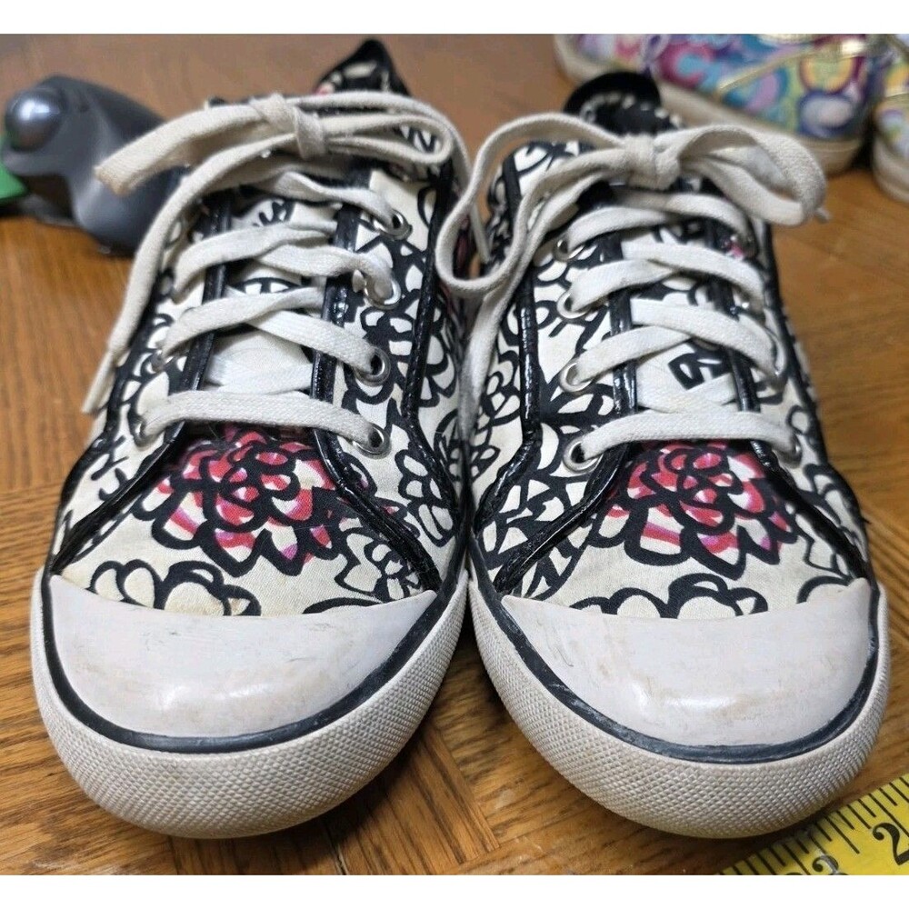 Coach Women's Barrett Poppy Canvas Shoes Sneakers Floral Women's Size 11B - Picture 2 of 16